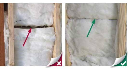 right and wrong insulation examples