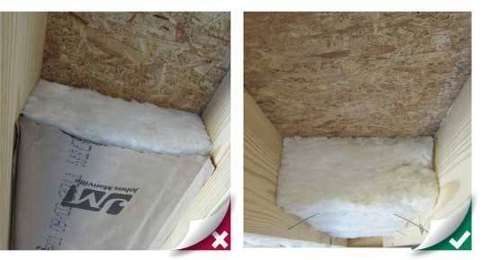 right and wrong insulation examples